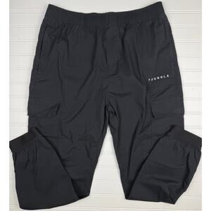 YoungLA Jogger Pants Men’s XL Black Cargo Athletic Streetwear Gym Tapered